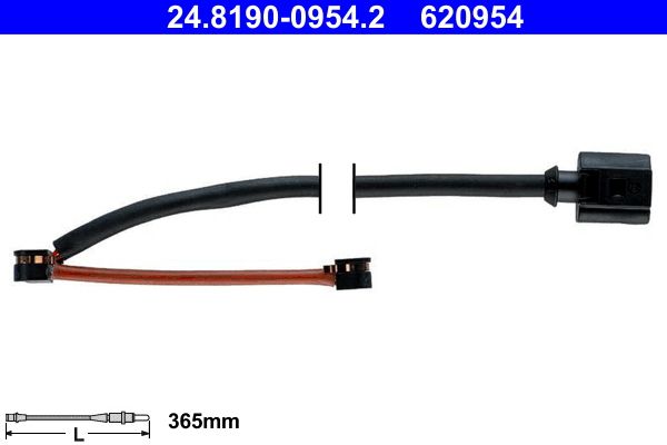 ATE 24.8190-0954.2 Warning Contact, brake pad wear
