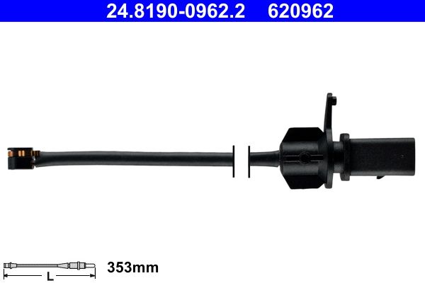 ATE 24.8190-0962.2 Warning Contact, brake pad wear