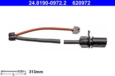 Warning Contact, brake pad wear ATE 24.8190-0972.2
