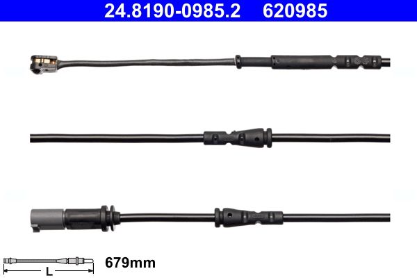 ATE 24.8190-0985.2 Warning Contact, brake pad wear