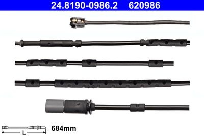 Warning Contact, brake pad wear ATE 24.8190-0986.2