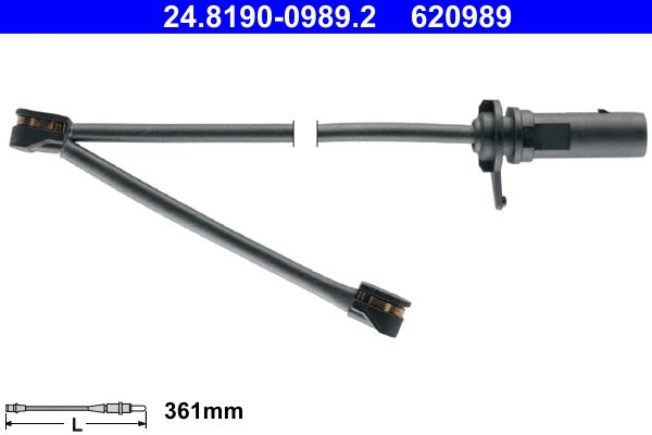 ATE 24.8190-0989.2 Warning Contact, brake pad wear