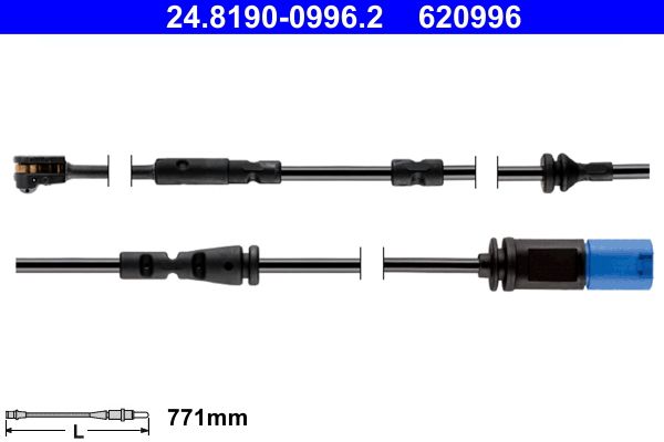 ATE 24.8190-0996.2 Warning Contact, brake pad wear