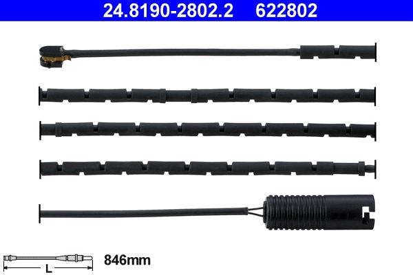 ATE 24.8190-2802.2 Warning Contact, brake pad wear