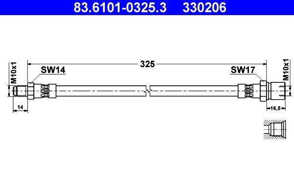 ATE 83.6101-0325.3 Brake Hose