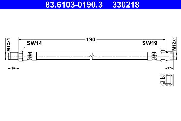 ATE 83.6103-0190.3 Brake Hose