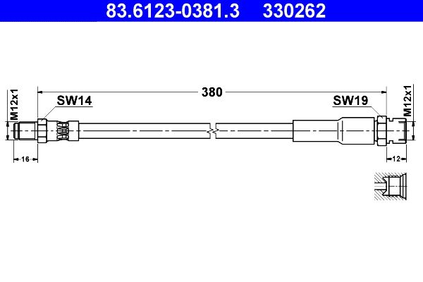 ATE 83.6123-0381.3 Brake Hose