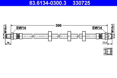 Brake Hose ATE 83.6134-0300.3