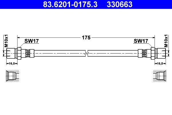 ATE 83.6201-0175.3 Brake Hose