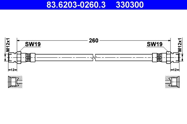 ATE 83.6203-0260.3 Brake Hose