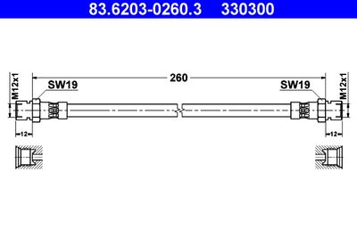 Brake Hose ATE 83.6203-0260.3