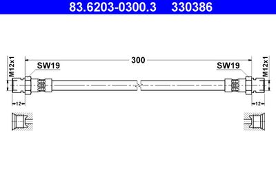 Brake Hose ATE 83.6203-0300.3