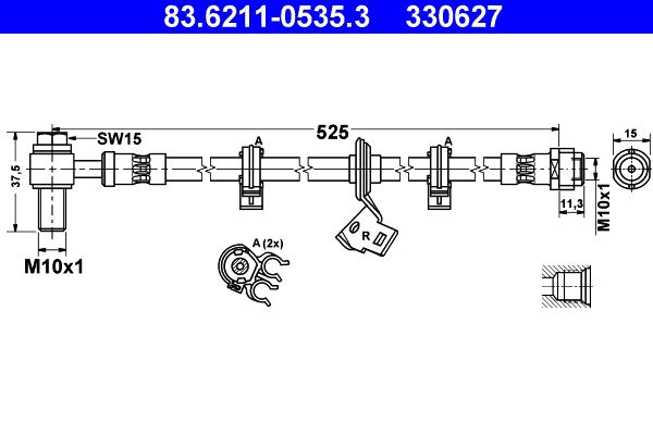 ATE 83.6211-0535.3 Brake Hose