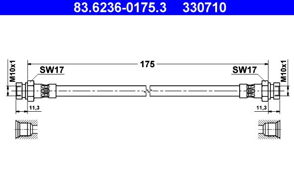 ATE 83.6236-0175.3 Brake Hose