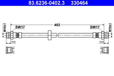Brake Hose ATE 83.6236-0402.3
