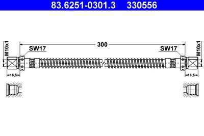 Brake Hose ATE 83.6251-0301.3