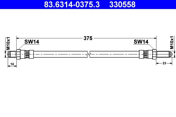 ATE 83.6314-0375.3 Brake Hose