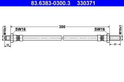 Brake Hose ATE 83.6383-0300.3