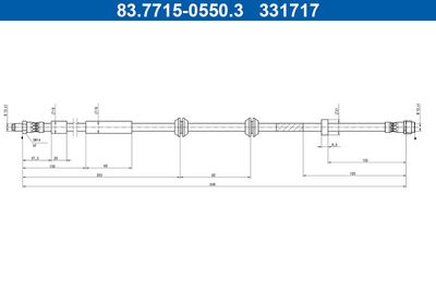 Brake Hose ATE 83.7715-0550.3