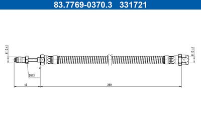 Brake Hose ATE 83.7769-0370.3