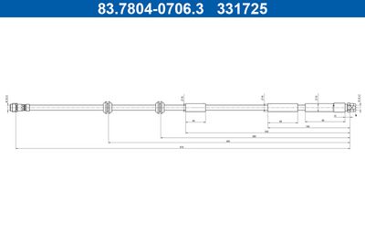 Brake Hose ATE 83.7804-0706.3
