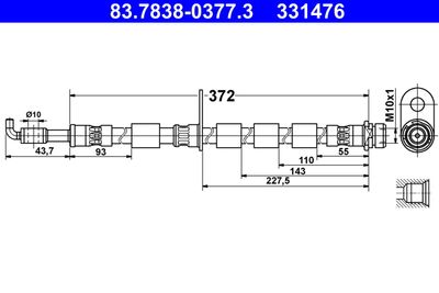 Brake Hose ATE 83.7838-0377.3