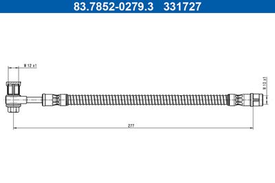 Brake Hose ATE 83.7852-0279.3