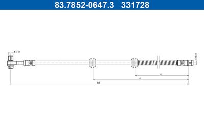 Brake Hose ATE 83.7852-0647.3