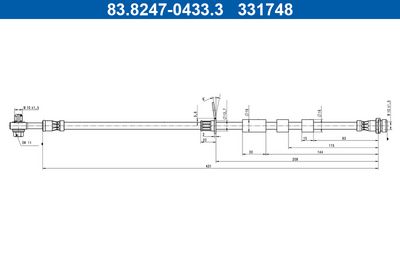 Brake Hose ATE 83.8247-0433.3
