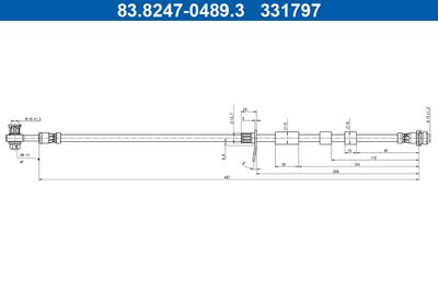 Brake Hose ATE 83.8247-0489.3