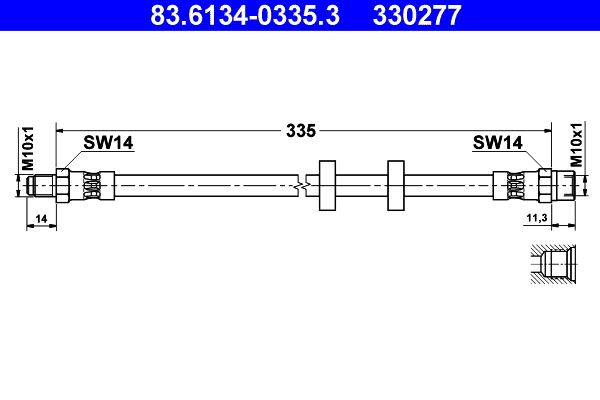 ATE 83.6134-0335.3 Brake Hose