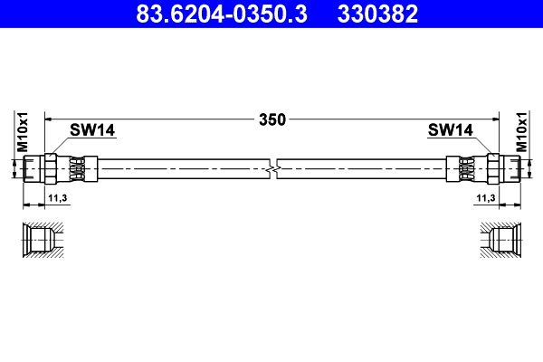 ATE 83.6204-0350.3 Brake Hose