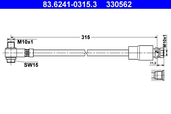 ATE 83.6241-0315.3 Brake Hose