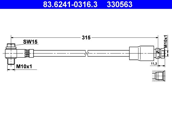 ATE 83.6241-0316.3 Brake Hose