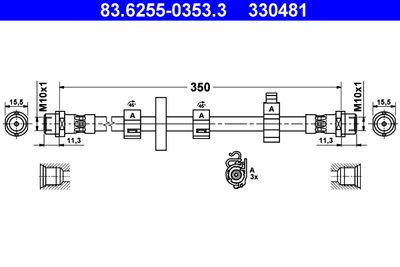 Brake Hose ATE 83.6255-0353.3