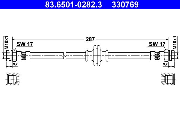 ATE 83.6501-0282.3 Brake Hose