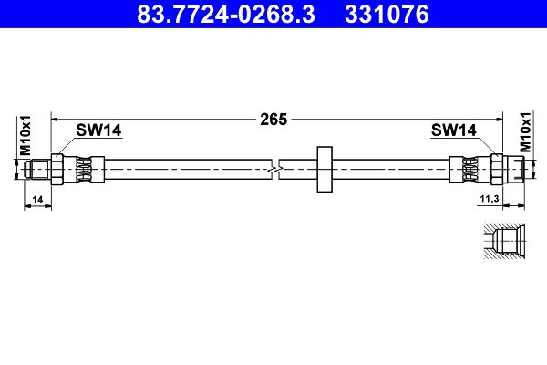 ATE 83.7724-0268.3 Brake Hose