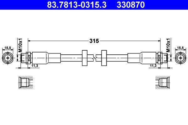 ATE 83.7813-0315.3 Brake Hose