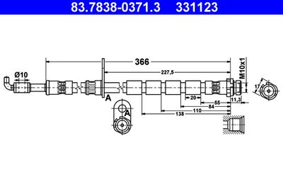 Brake Hose ATE 83.7838-0371.3