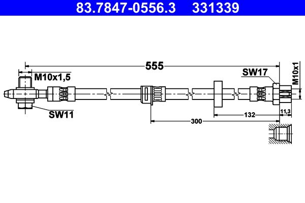 ATE 83.7847-0556.3 Brake Hose