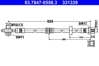 Brake Hose ATE 83.7847-0556.3