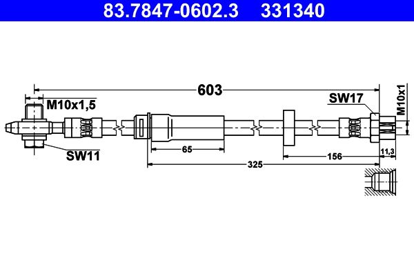 ATE 83.7847-0602.3 Brake Hose