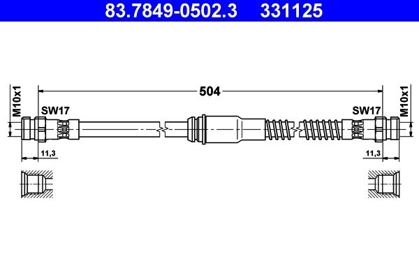 ATE 83.7849-0502.3 Brake Hose