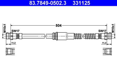 Brake Hose ATE 83.7849-0502.3