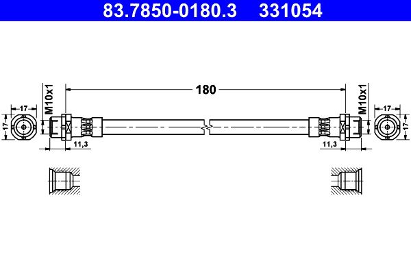 ATE 83.7850-0180.3 Brake Hose