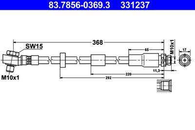 Brake Hose ATE 83.7856-0369.3