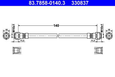 Brake Hose ATE 83.7858-0140.3