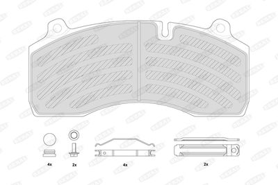 Brake Pad Set, disc brake BERAL 2918130004145814