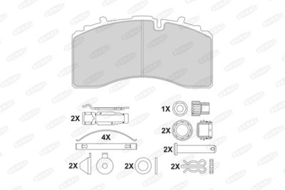 Brake Pad Set, disc brake BERAL 2919430004152004
