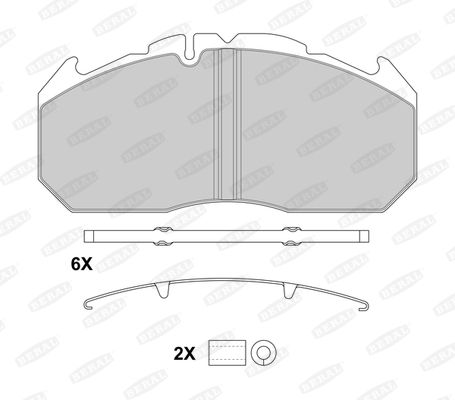 BERAL BCV29030BK Brake Pad Set, disc brake